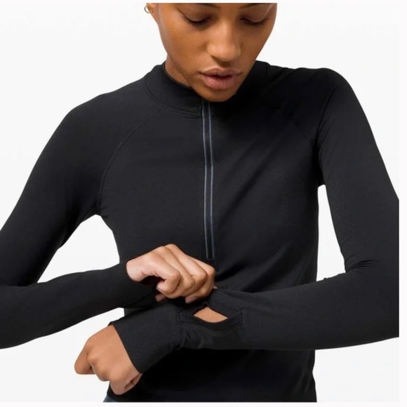 Lululemon Swiftly Tech 1/2 Zip 2.0 *Cool Black/Graphite Grey Size 8 - Picture 5 of 11